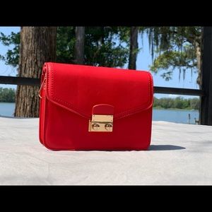 Red leather Forever 21 cross body